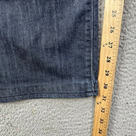 7 For All Mankind Standard Mens Straight Jeans 36 Distressed Dark Wash‎ Stretch